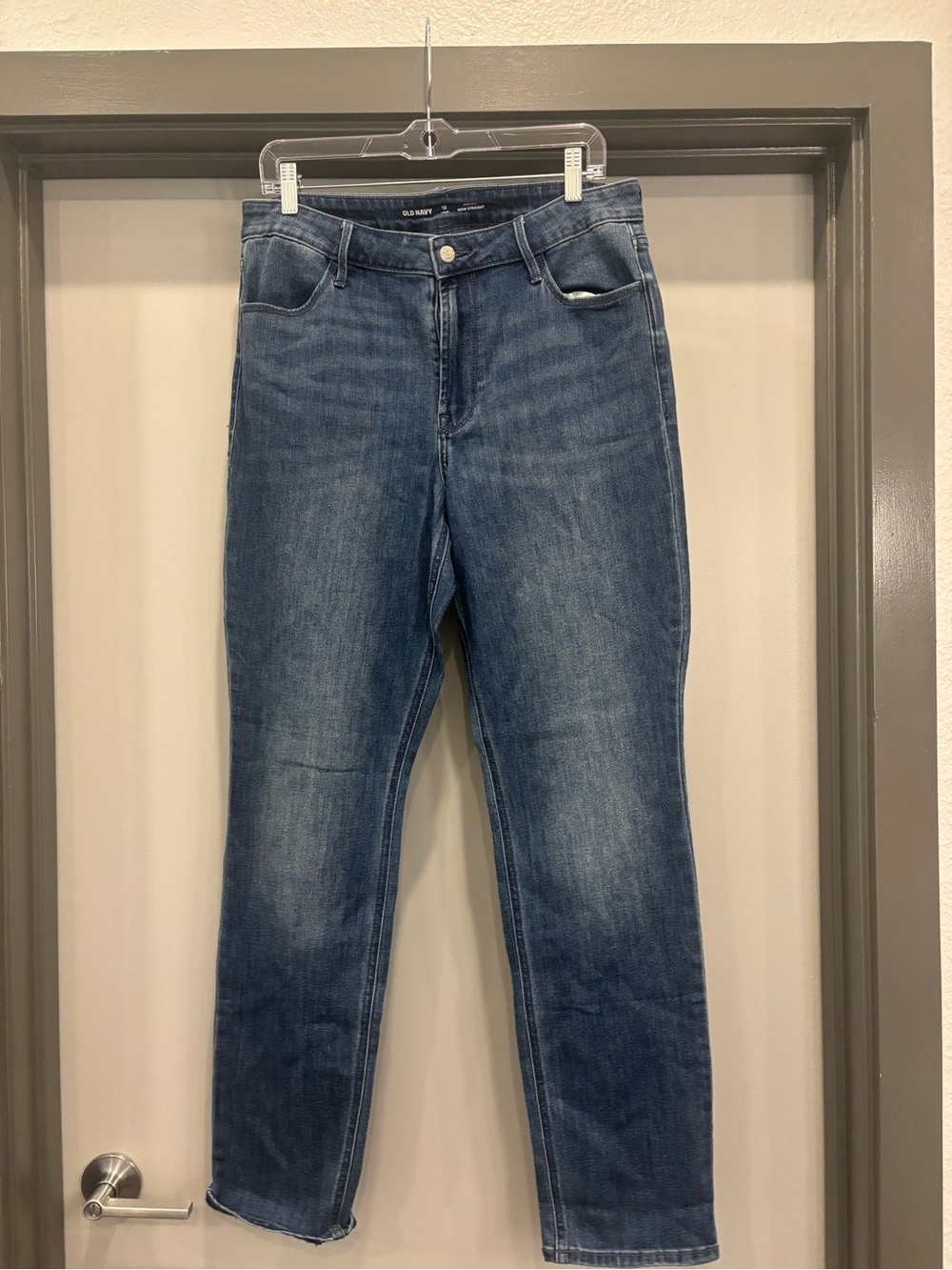 Old Navy Straight Leg Mid-Blue Jeans
